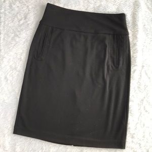 ECI black pencil skirt with pockets